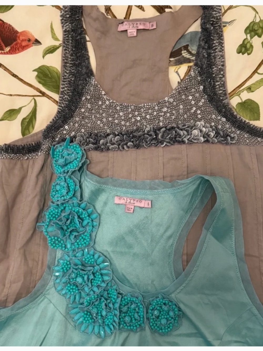 Beaded Bundle - Calypso Mini Dresses + Banana Republic Tops - Small